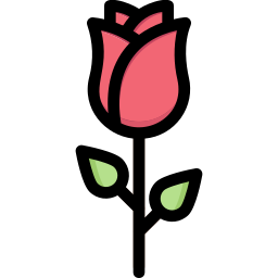 Rose flower icon