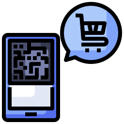 Mobile shopping icon