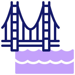 puente de puerta de oro icono