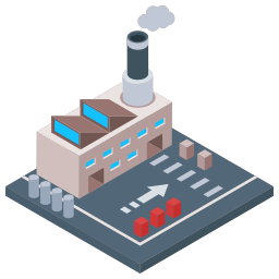 Manufacturing plant icon