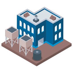 Manufacturing plant icon