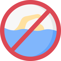 no nadar icono