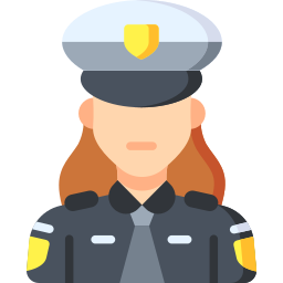 femme policier Icône