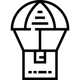 paracaídas icono
