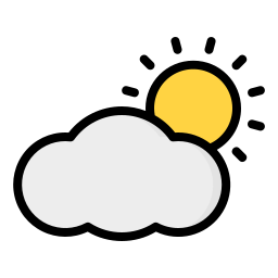 nuvens e sol Ícone