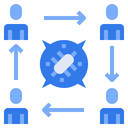 transmisión del virus icono