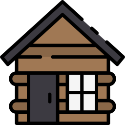 Wood house icon
