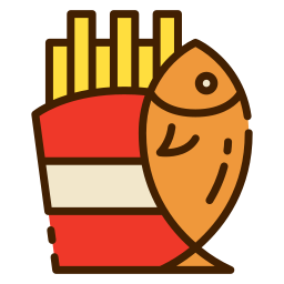 Fish and chips icon