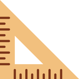 righello triangolare icona