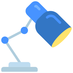 escritorio de la lámpara icono