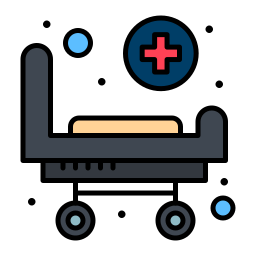 Medical stretcher icon