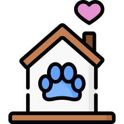 refugio para mascotas icono