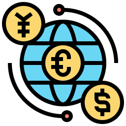 transacción monetaria icono