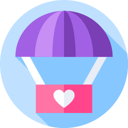 Hot air balloon icon