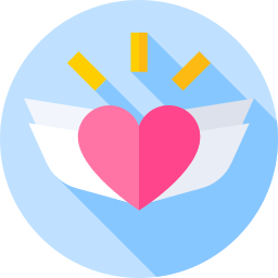 Heart wings icon