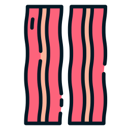 lanières de bacon Icône