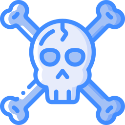 Skull and bones icon