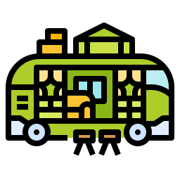 Camper van icon