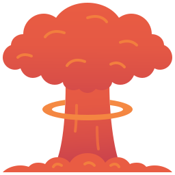 bomba nucleare icona