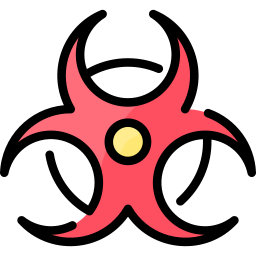 Biohazard sign icon