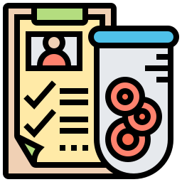 Blood count test icon