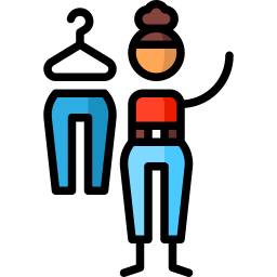 blauwe spijkerbroek icoon