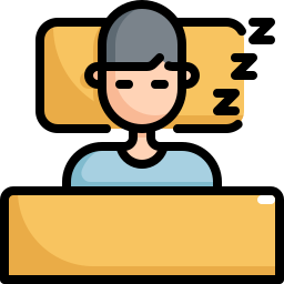 humano durmiendo icono