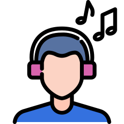 Music headphones icon