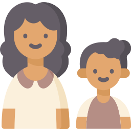 Mother and son icon