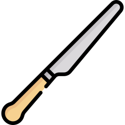 cuchillo de mesa icono