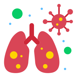 infizierte lungen icon