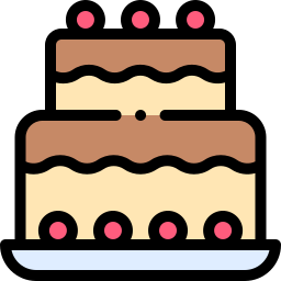 pastel de cumpleaños icono