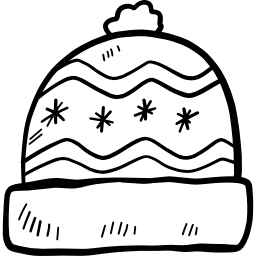 sombrero de invierno icono