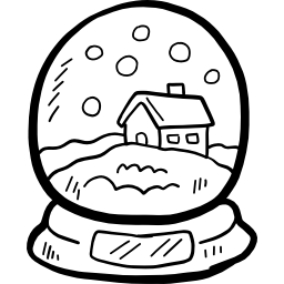 Śnieżna kula ikona