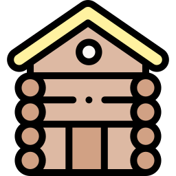 Wood house icon