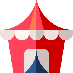 Circus tent icon