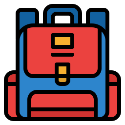 bolsa para la escuela icono