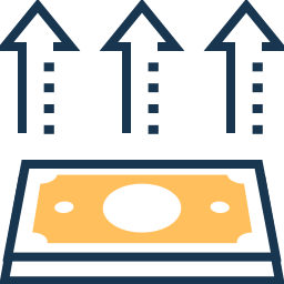 Money growth icon