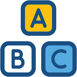litery abc ikona