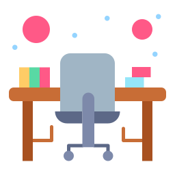 Office desk icon