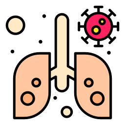 pulmones infectados icono