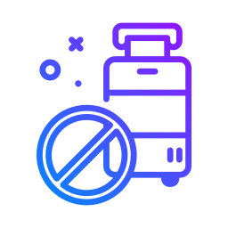 no viajar icono