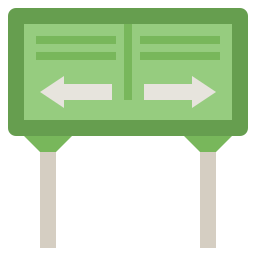 Road sign icon