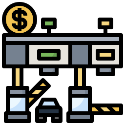 route à péage Icône