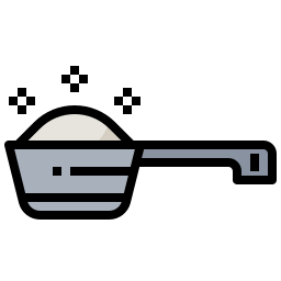 Laundry detergent measuring spoon icon
