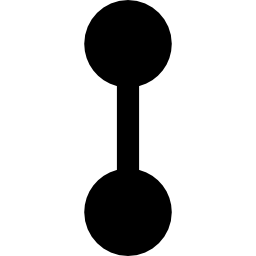 Пара точек с объединением вертикальной линии иконка