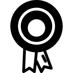 medaille met details van lintstaarten icoon