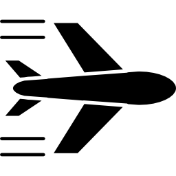 avion volando icono