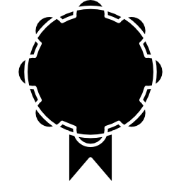emblema de reconhecimento com cauda de fita Ícone