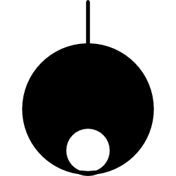 Circular christmas ornament icon